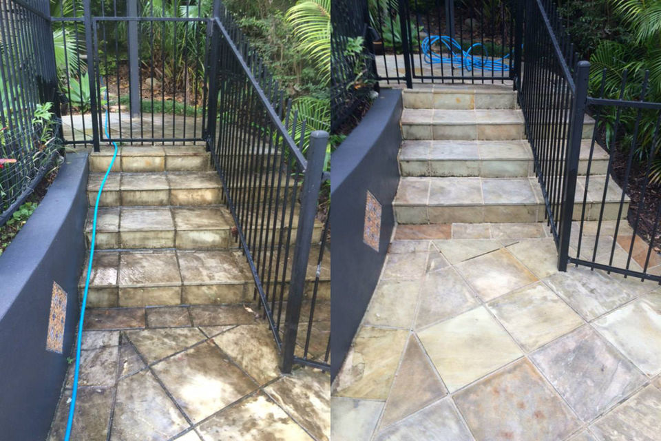 Stone Steps & Paving High-Pressure Cleaning